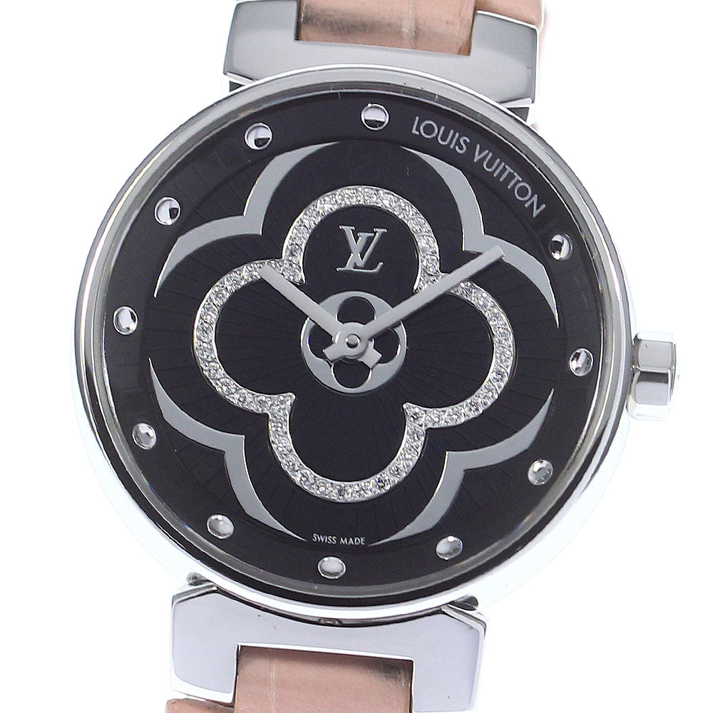 LOUIS VUITTON Tambour Moon Divine PM QA018 Black Dial Quartz Ladies Watch_735437
