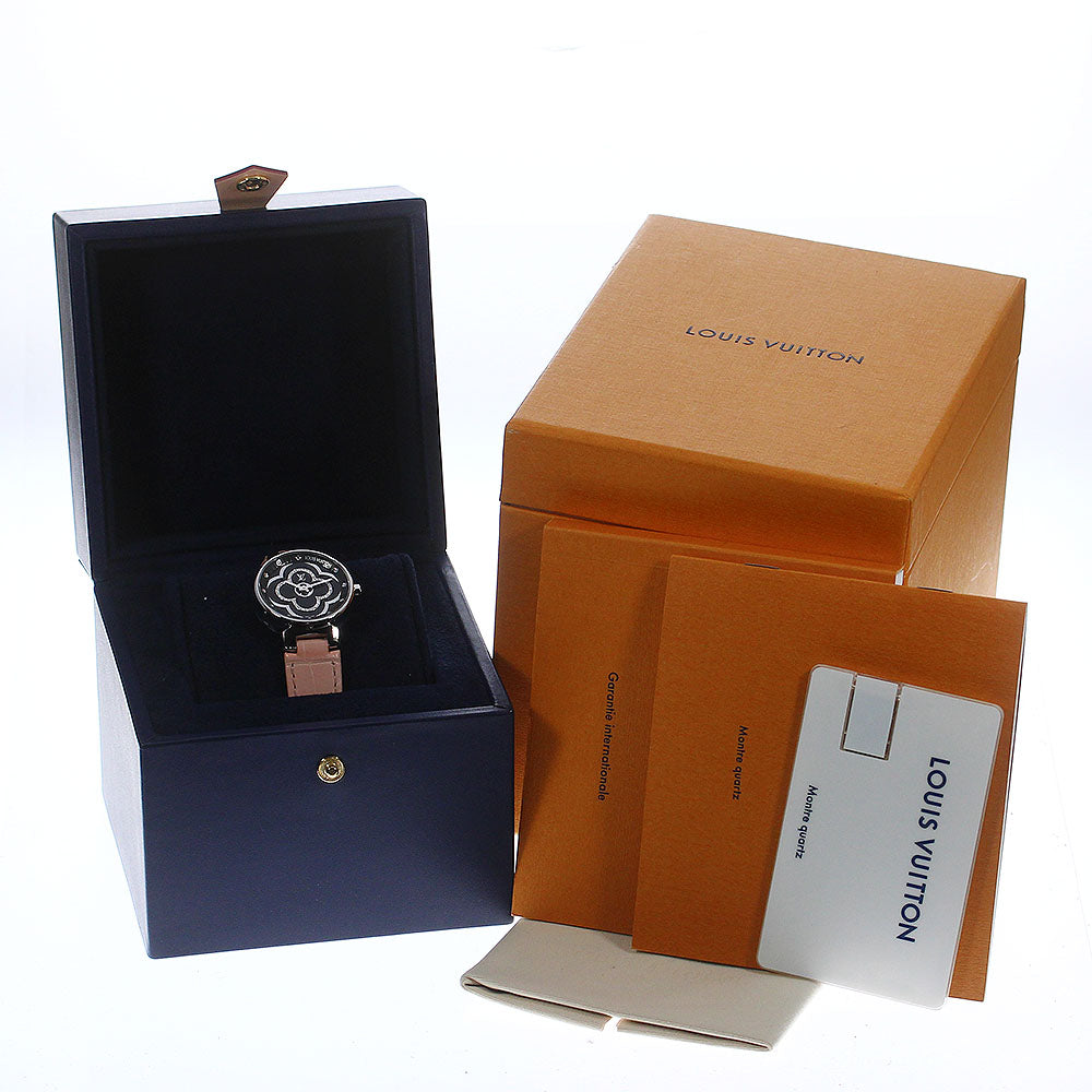 LOUIS VUITTON Tambour Moon Divine PM QA018 Black Dial Quartz Ladies Watch_735437