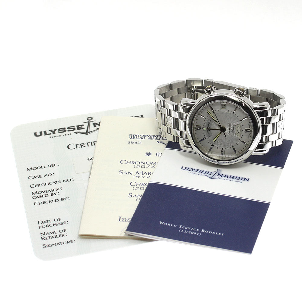 Ulysse Nardin San Marco 603-77 alarm day date Silver Dial Automatic Men's_735685