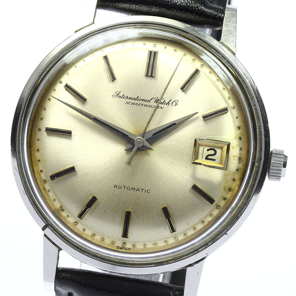 IWC SCHAFFHAUSEN 804A Old Inter Cal.8541 Date Silver Dial Automatic Men's Watch_735728