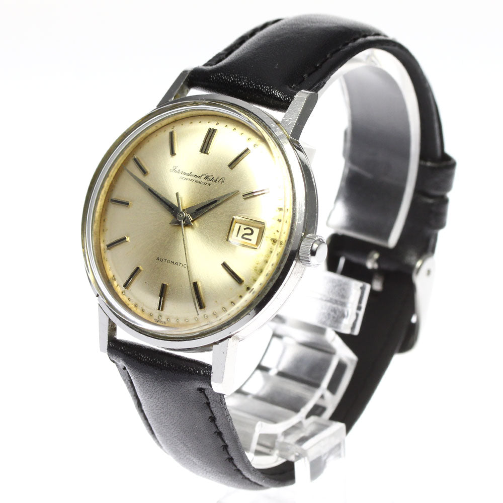 IWC SCHAFFHAUSEN 804A Old Inter Cal.8541 Date Silver Dial Automatic Men's Watch_735728