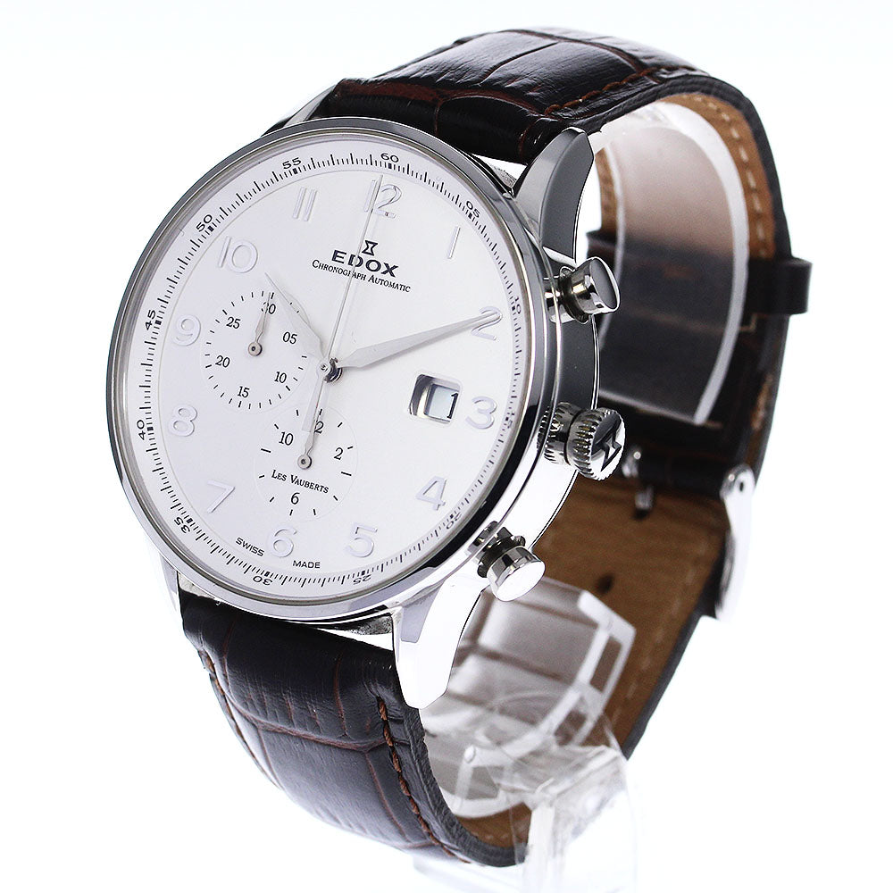 EDOX Revobert 91001 Chronograph Date Silver Dial Automatic Men's Watch_737492