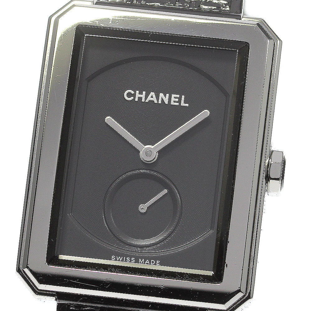 CHANEL Boyfriend tweed H5201 Small seconds black Dial Hand Winding Men's_738209