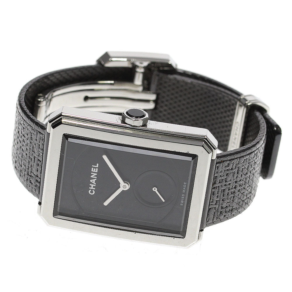 CHANEL Boyfriend tweed H5201 Small seconds black Dial Hand Winding Men's_738209