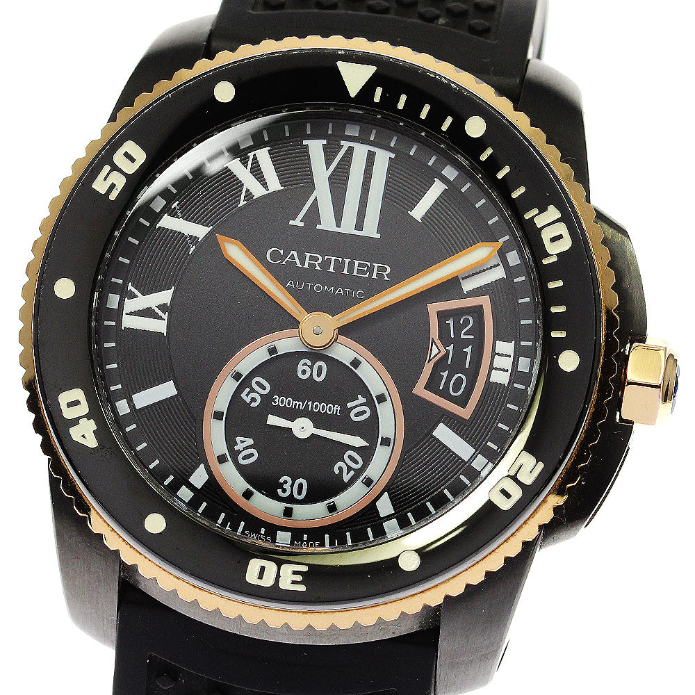 CARTIER Caliber de Cartier Diver W2CA0004 Date black Dial Automatic Men's Watch_738541