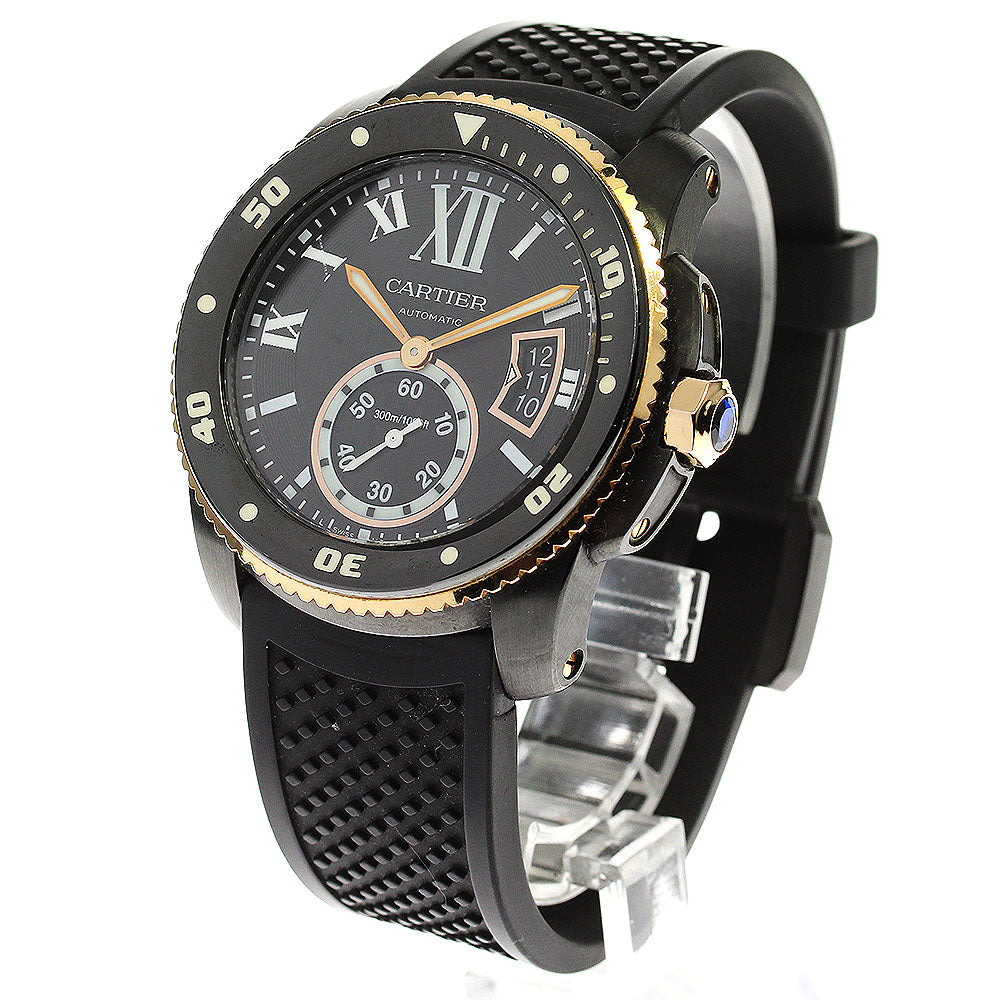 CARTIER Caliber de Cartier Diver W2CA0004 Date black Dial Automatic Men's Watch_738541