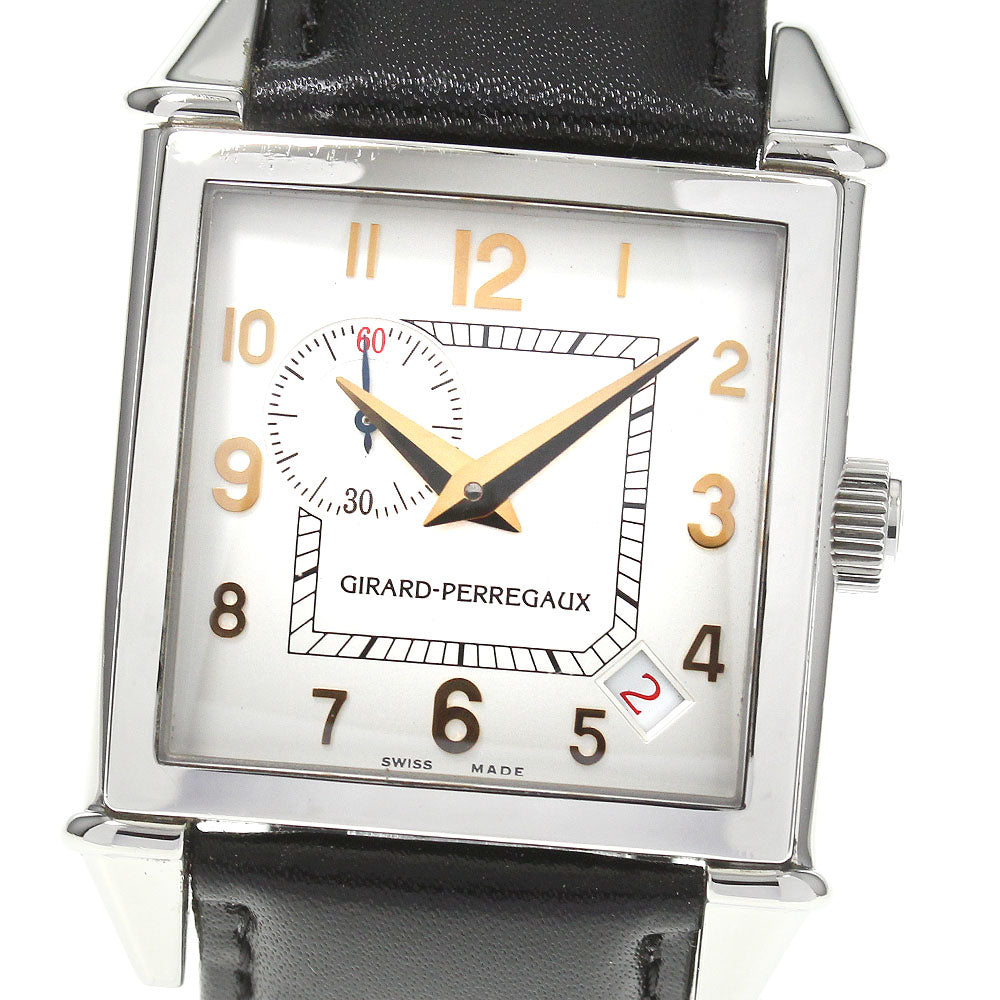 GIRARD PERREGAUX Vintage 1945 25815 Square small seconds Silver Dial Automatic Men's Watch_739494