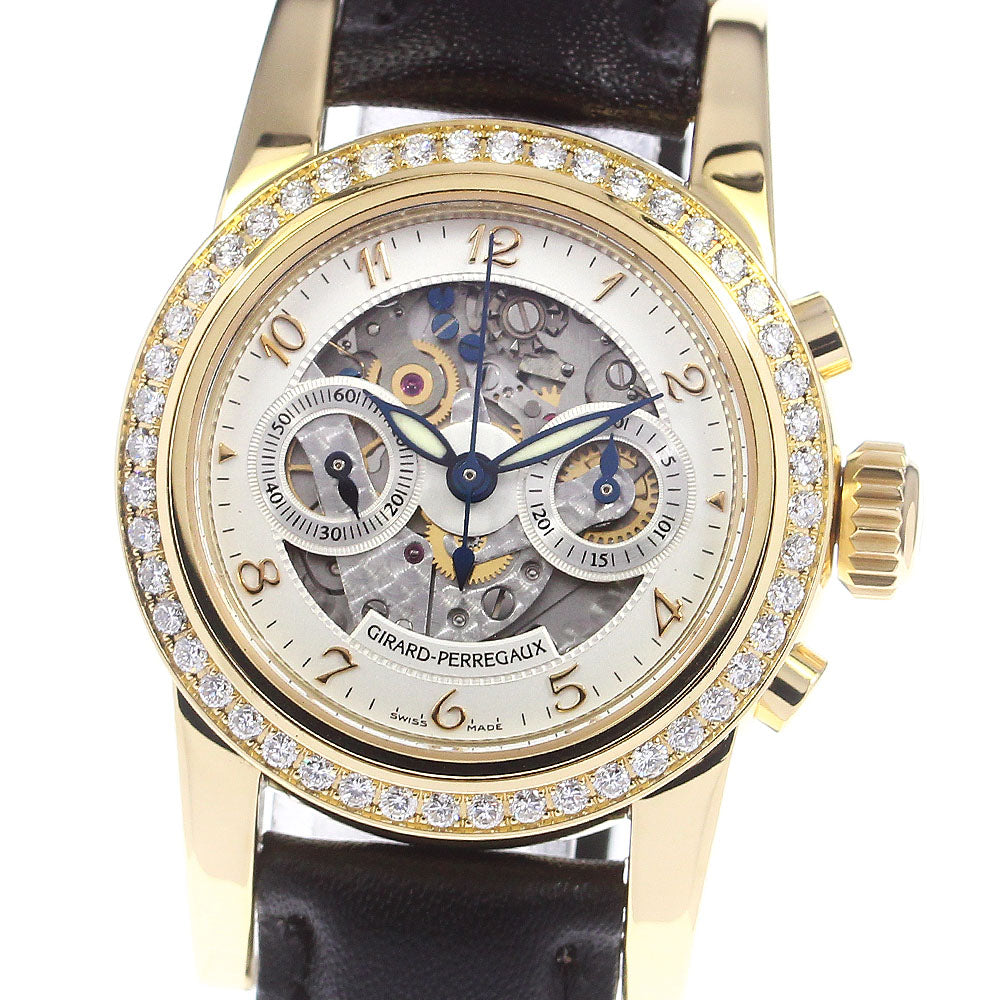 GIRARD-PERREGAUX 8046 K18YG diamond bezel chronograph Automatic Ladies_740024