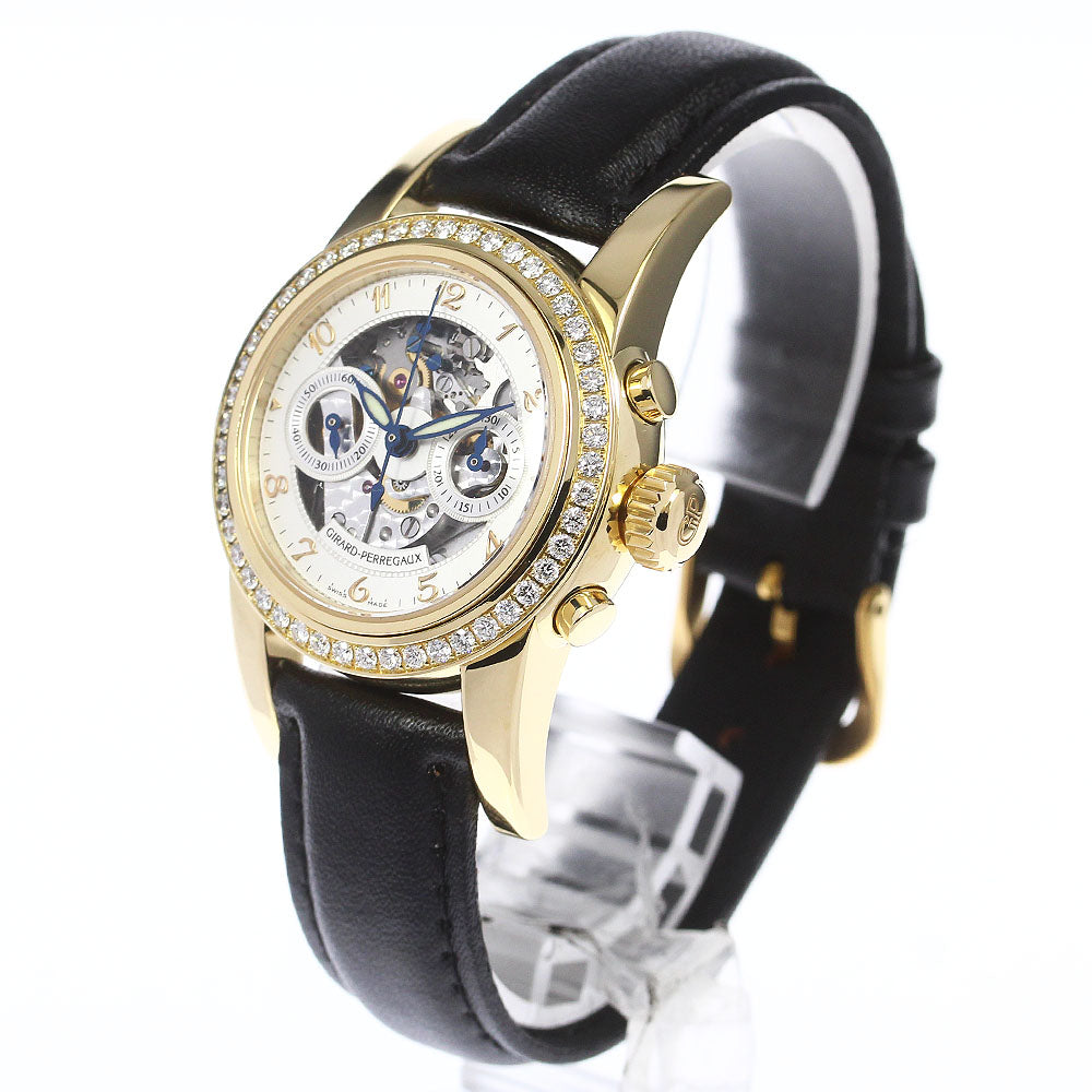 GIRARD-PERREGAUX 8046 K18YG diamond bezel chronograph Automatic Ladies_740024