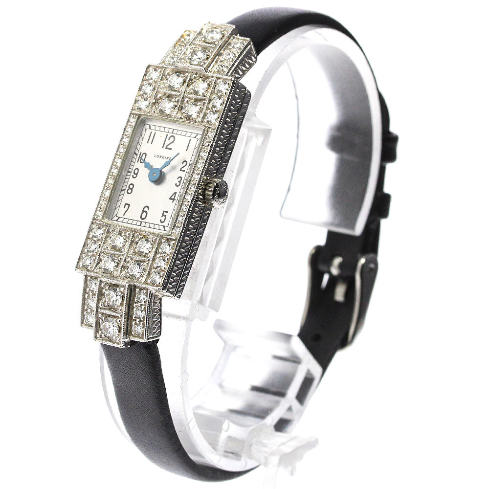 LONGINES L2.192.7 K18WG Diamond Bezel Vintage Hand Winding Ladies Watch_740365
