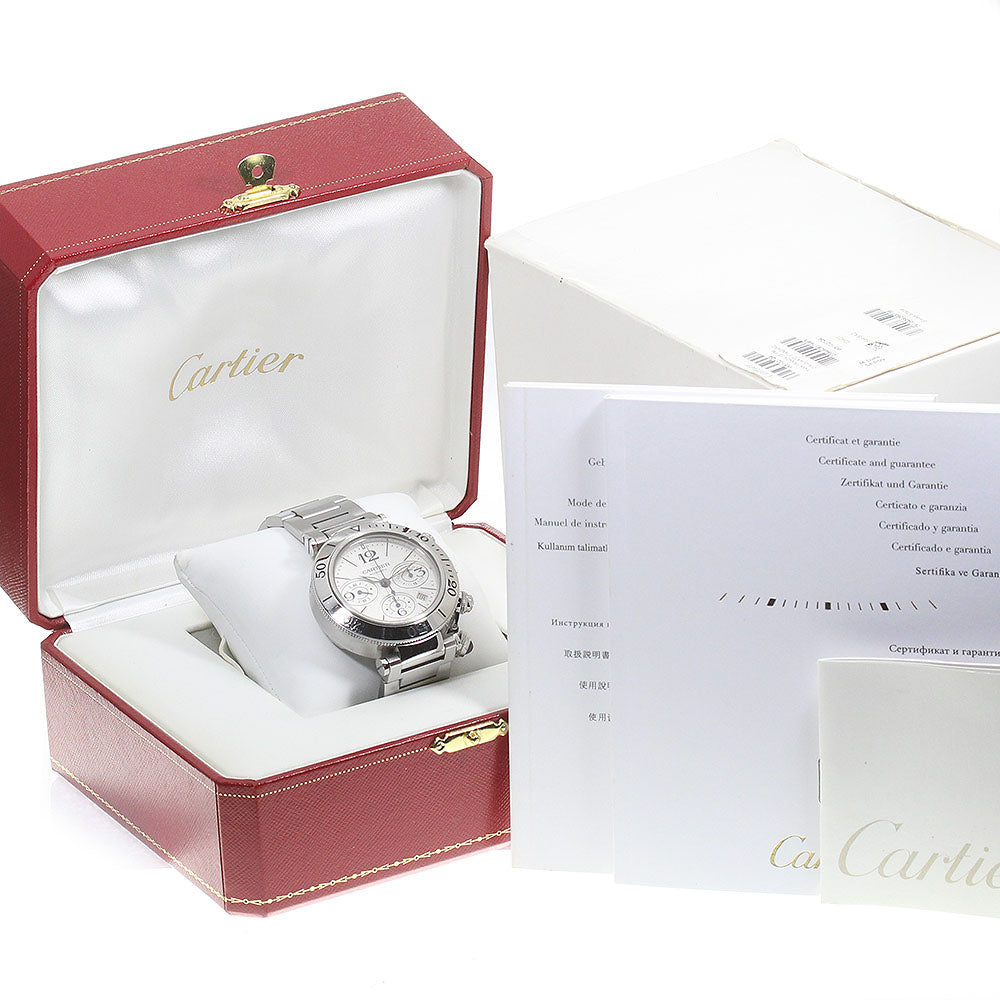 CARTIER Pacha Sea timer W31089M7 Date Chronograph Silver Dial Automatic Men's Watch_742056