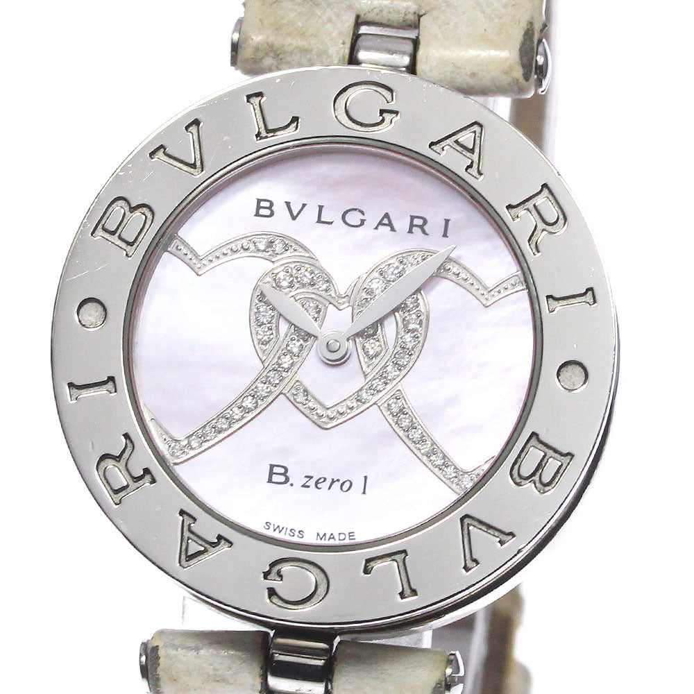 BVLGARI B-ZERO1 BZ30S Diamond heart Pink shell Dial Quartz Ladies Watch_742139