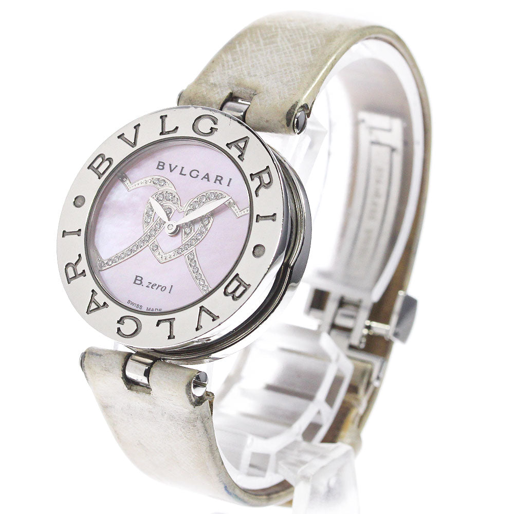 BVLGARI B-ZERO1 BZ30S Diamond heart Pink shell Dial Quartz Ladies Watch_742139