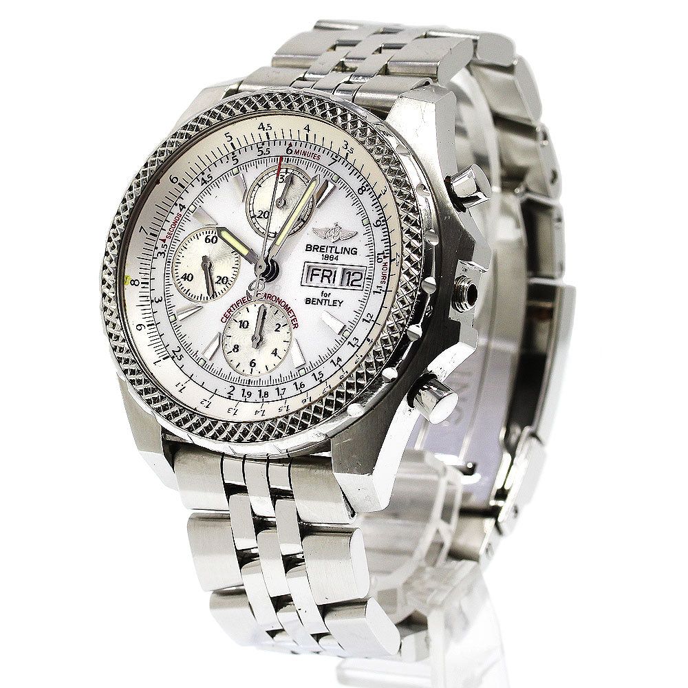 BREITLING Bentley GT Racing A13363 Chronograph day date white Dial Automatic Men's Watch_742155