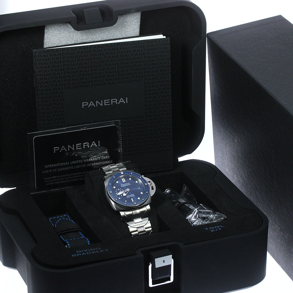 PANERAI Submersible Notte PAM01068 Small seconds Navy Dial AT Men's_742709
