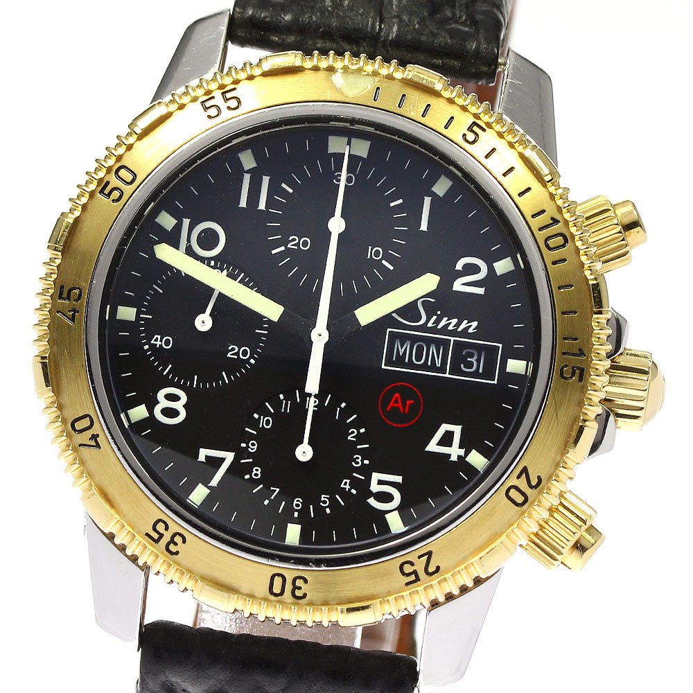 Sinn 203.ST.18KT YG Bezel Day-Date black Dial Automatic Men's Watch_743214