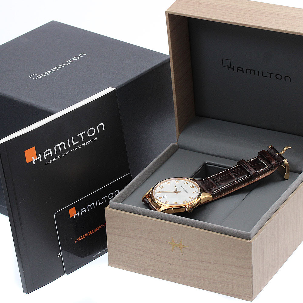 HAMILTON Jazzmaster Thinline H38541513 Date Silver Dial Quartz Men's Watch_743657