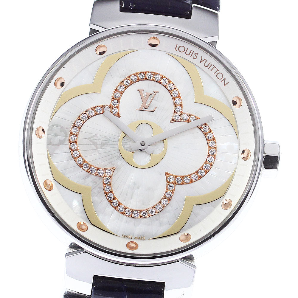 LOUIS VUITTON Tambour Moon Divine QA019 Diamond Quartz Ladies Watch_744965
