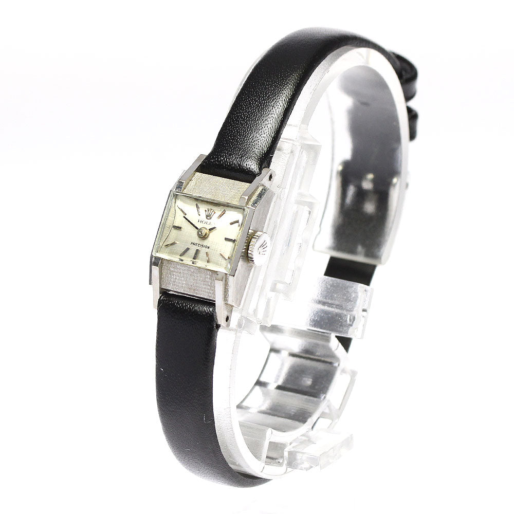 ROLEX Precision 2158 K18WG cal.1800 Silver Dial Hand Winding Ladies Watch_745732
