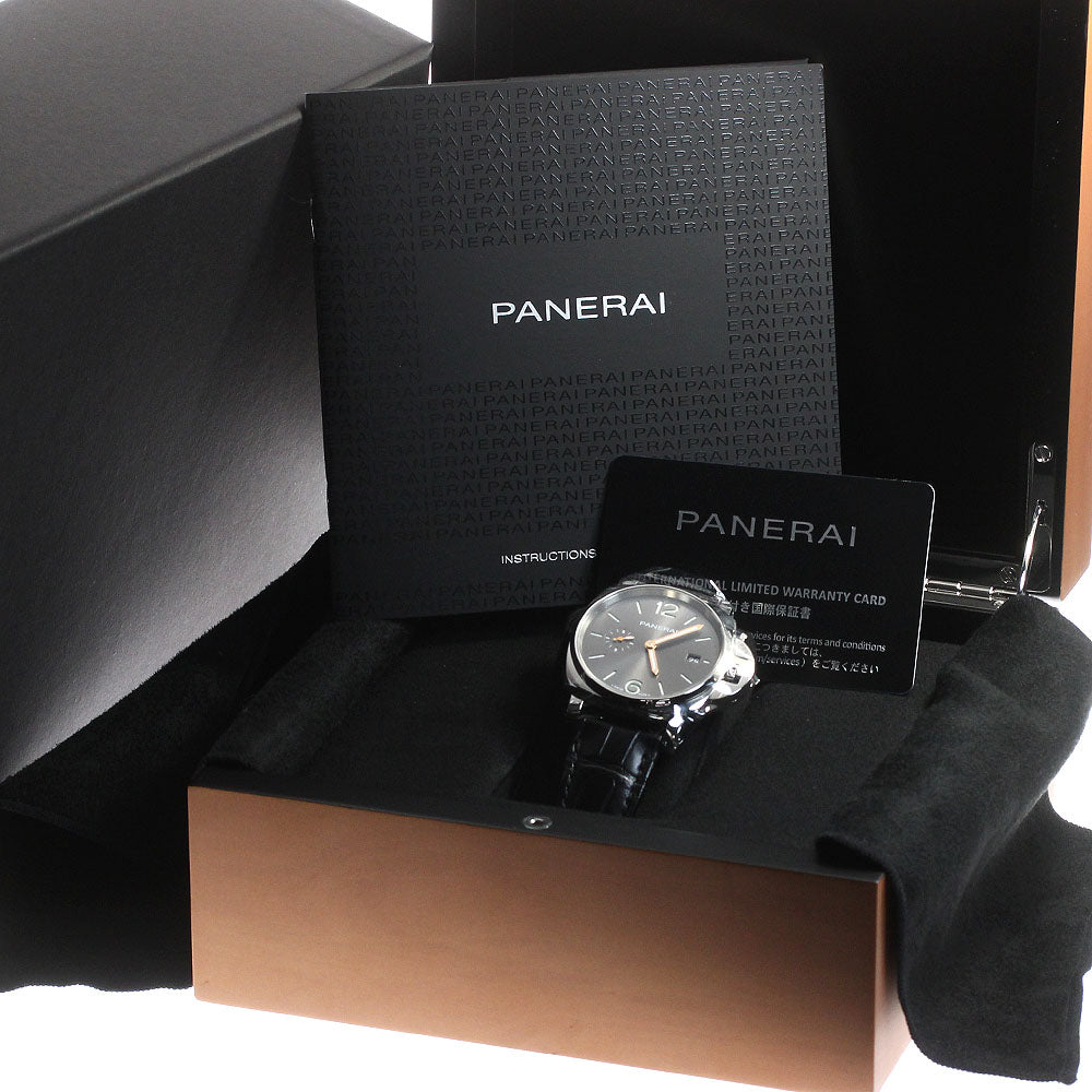 PANERAI Luminor Due PAM01250 Small Second Date Gray Dial Automatic Men's_746075