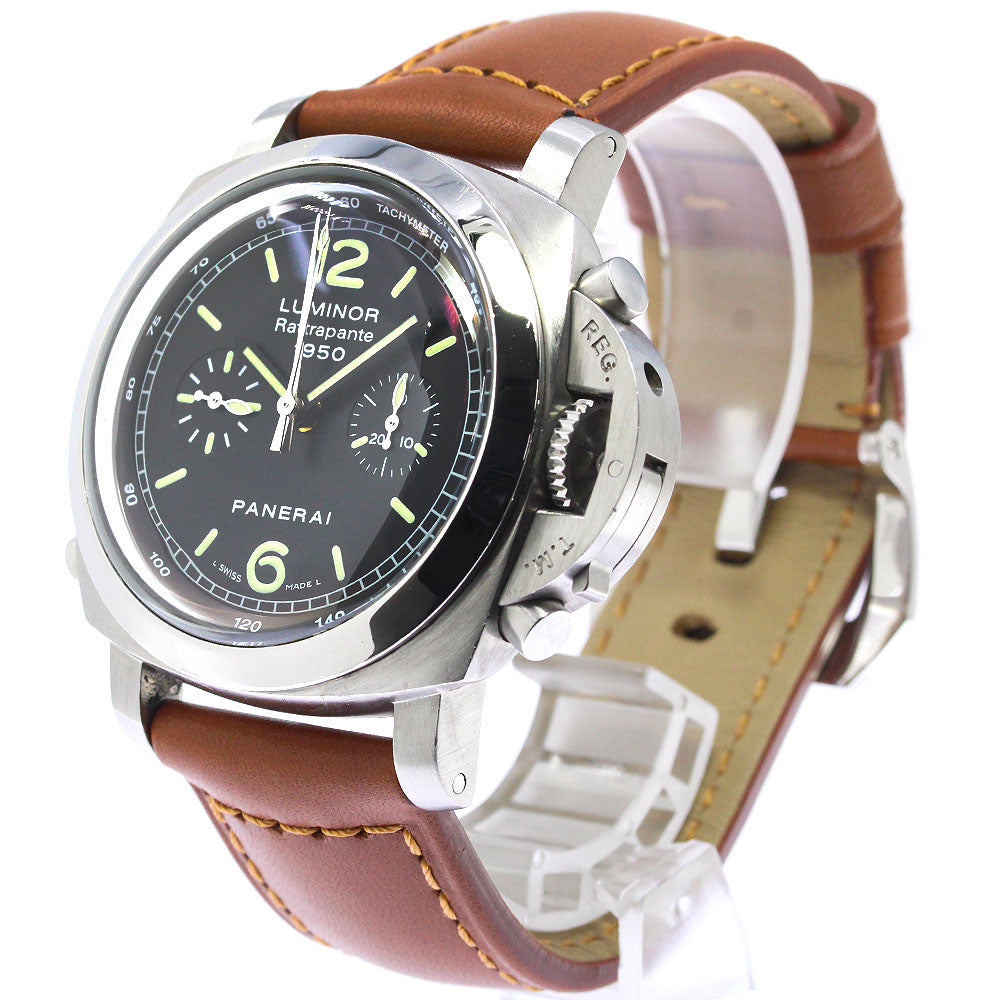 PANERAI Luminor 1950 Rattrapante PAM00213 Chronograph black Dial Automatic Men's Watch_746710