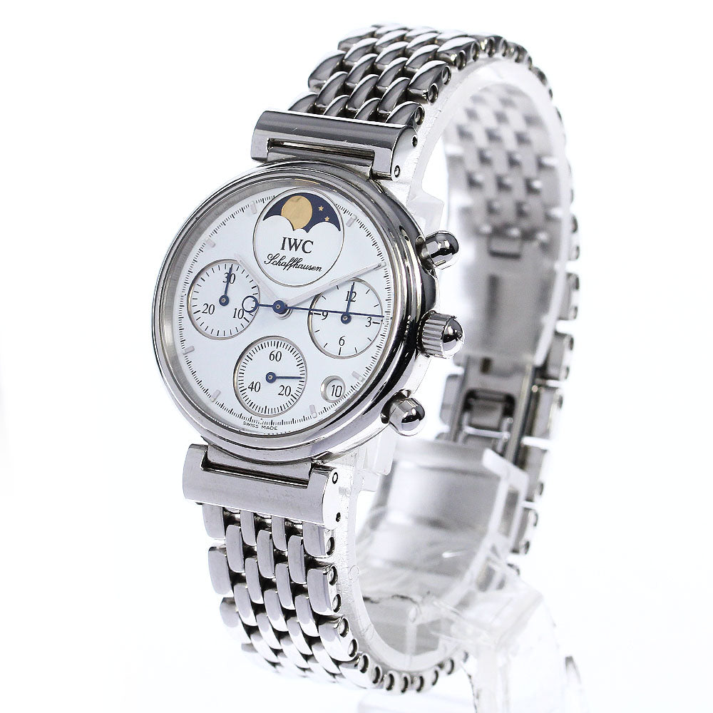 IWC SCHAFFHAUSEN Little da vinci IW373606 Chronograph Date white Dial Quartz Ladies Watch_746757