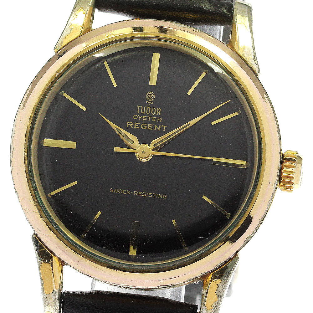 TUDOR Oyster 7959 small rose black Dial Hand Winding Men's Watch_746848