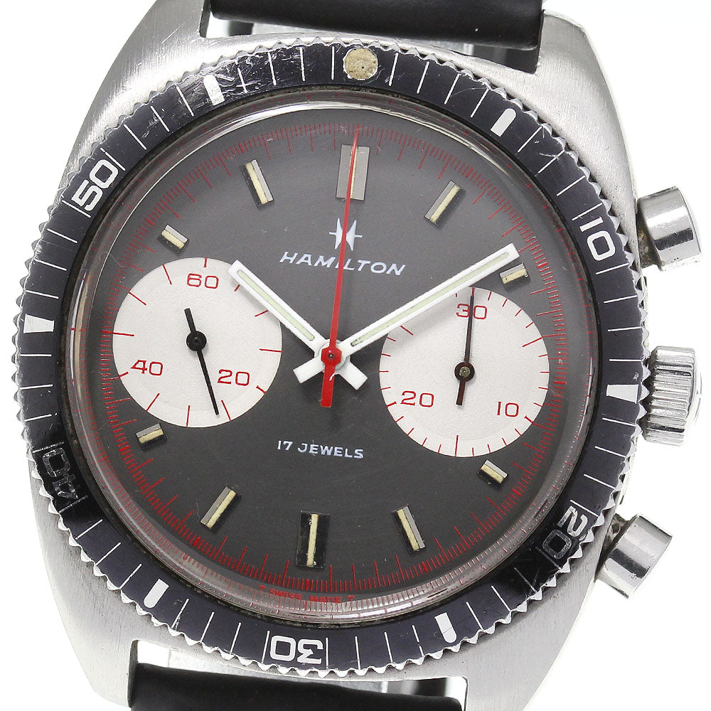 HAMILTON big eye 647001-03 Chronograph gray Dial Hand Winding Men's Watch_746962