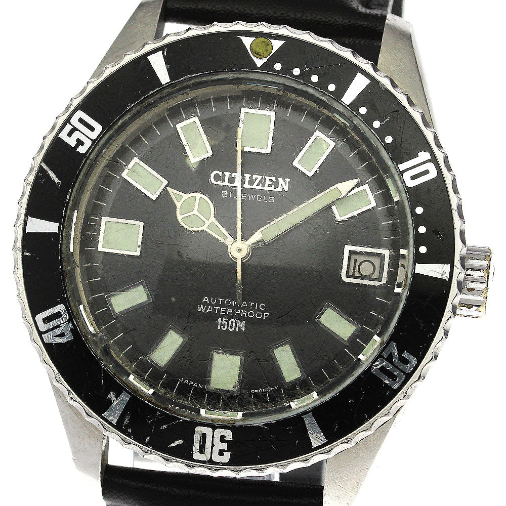 CITIZEN Diver B52806 Vintage date black Dial Automatic Men's Watch_747070