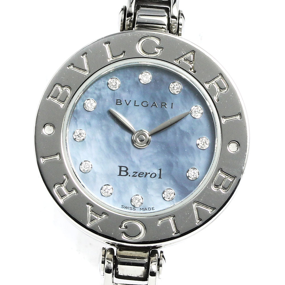 BVLGARI B-zero1 BZ22S 12P Diamond M Blue shell Dial Quartz Ladies Watch_747927