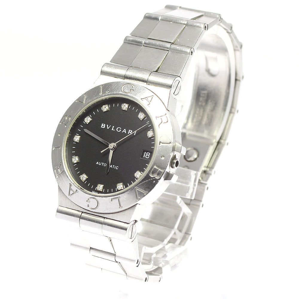 BVLGARI Diagono LCV35S 11P Diamond Date black Dial Automatic Men's Watch_748557