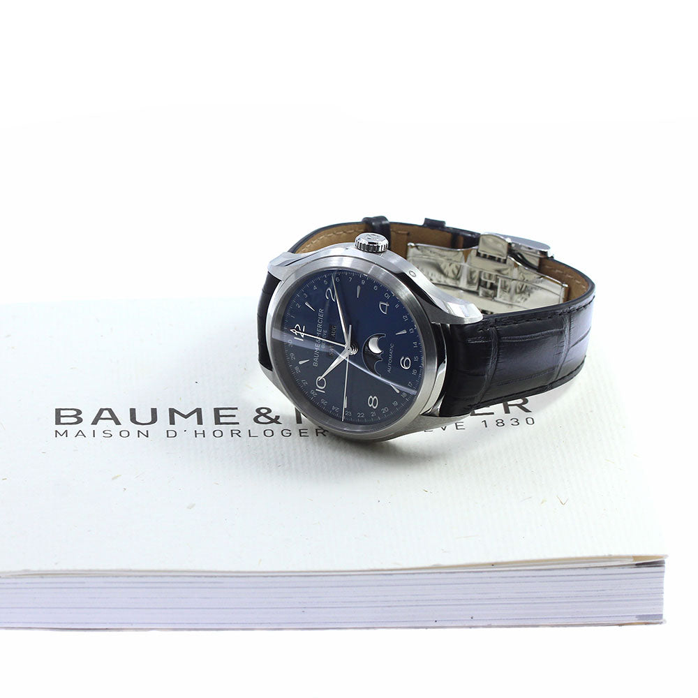 Baume & Mercier Clifton moon phase 65718 Triple calendar AT Men's Watch_749911