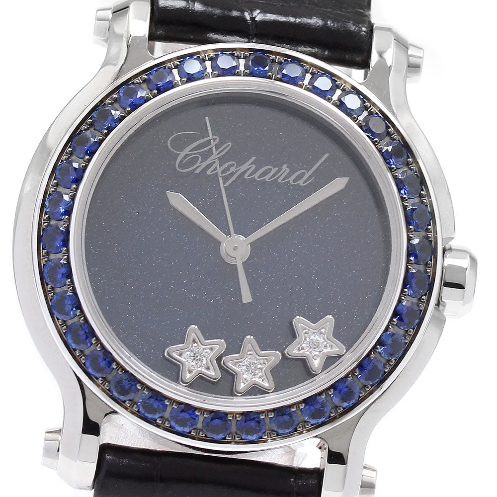Chopard Happy sports 8509 Star Diamond Sapphire Bezel blue Dial Quartz Ladies Watch_750204