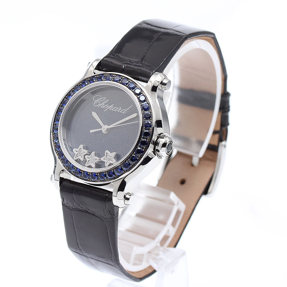 Chopard Happy sports 8509 Star Diamond Sapphire Bezel blue Dial Quartz Ladies Watch_750204