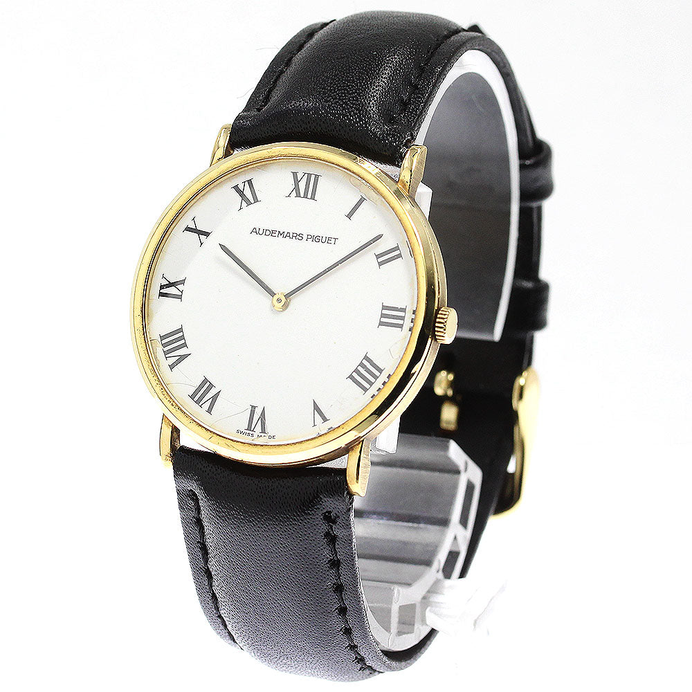 AUDEMARS PIGUET K18YG Cal.2080 White Dial Hand Winding Men's Watch_750382