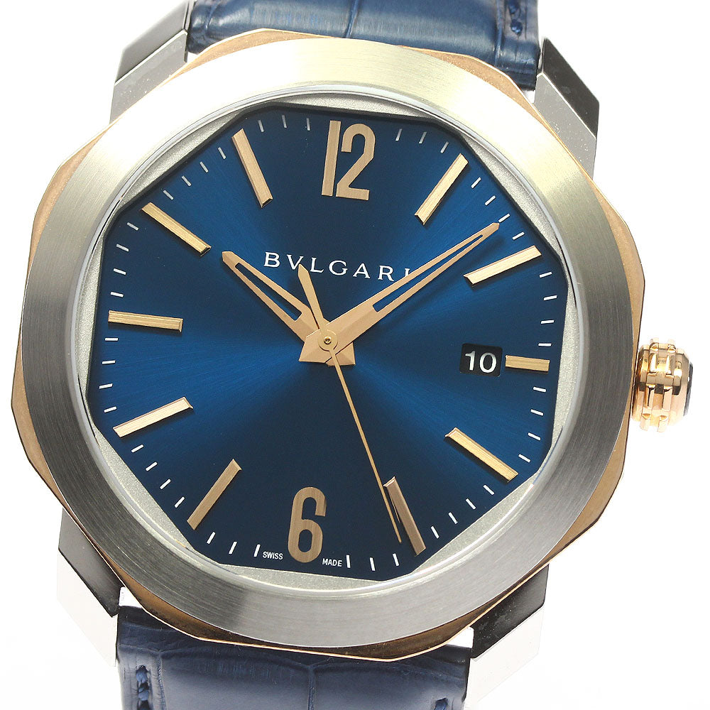 BVLGARI Octoma OCP41SG Date Blue Dial Automatic Men's Watch_750455