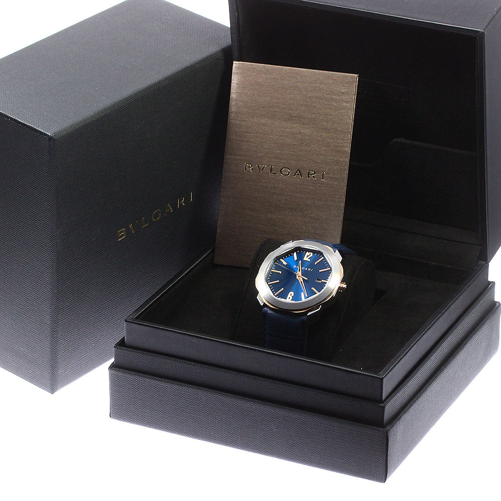 BVLGARI Octoma OCP41SG Date Blue Dial Automatic Men's Watch_750455