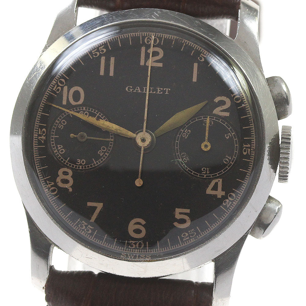 Gallet Commander Baby Chronograph black Dial Hand Winding Ladies Watch_752681