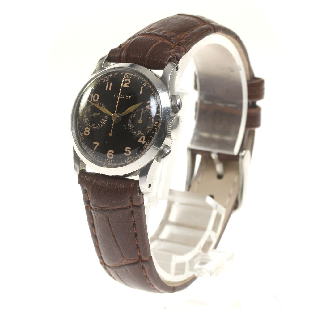 Gallet Commander Baby Chronograph black Dial Hand Winding Ladies Watch_752681