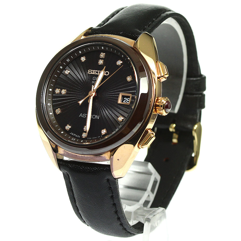 SEIKO Astron STXD004 GPS date black Dial Solar Powered Radio Ladies Watch_750283