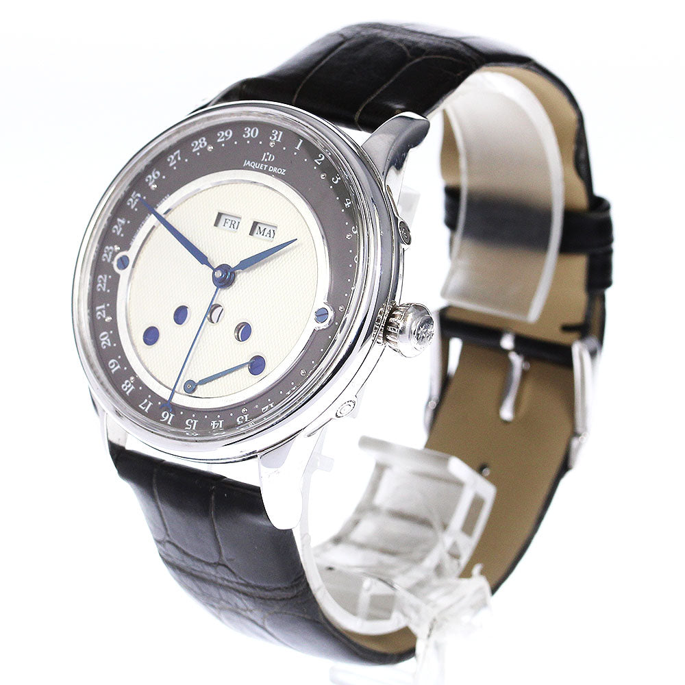 JAQUET DROZ Luna Retrograde J012624203 K18WG Moon Phase Automatic Men's_753482