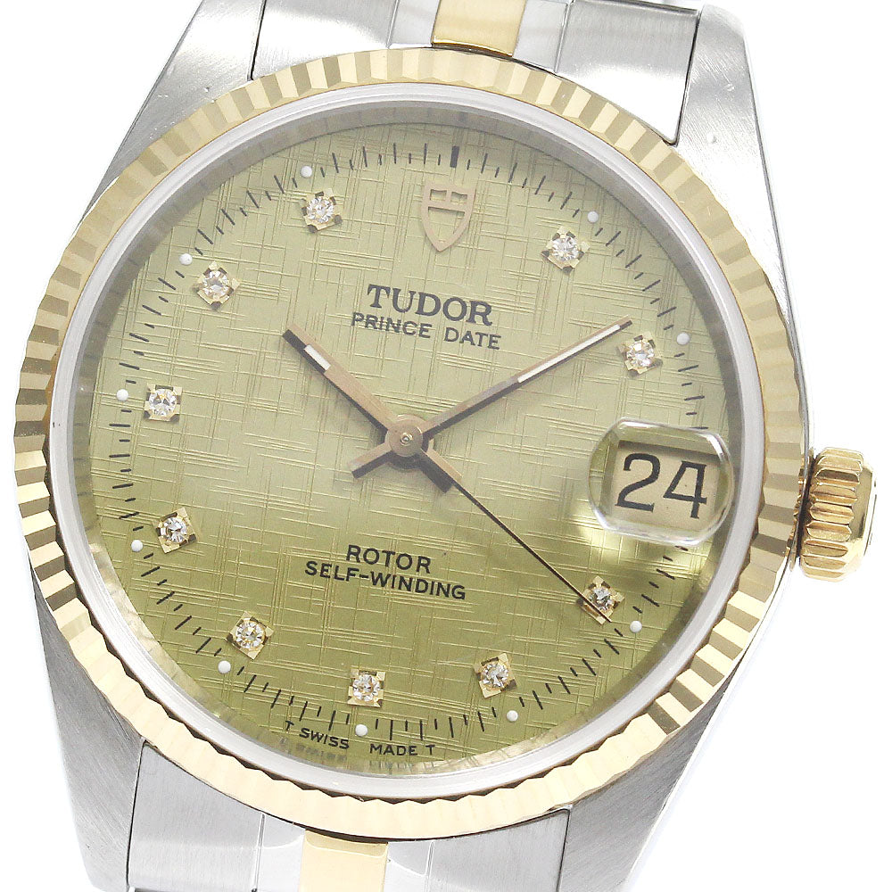 TUDOR Prince Date 72033 YG 2 tone 10P cal.2824-2 Automatic Boy's Watch_753484