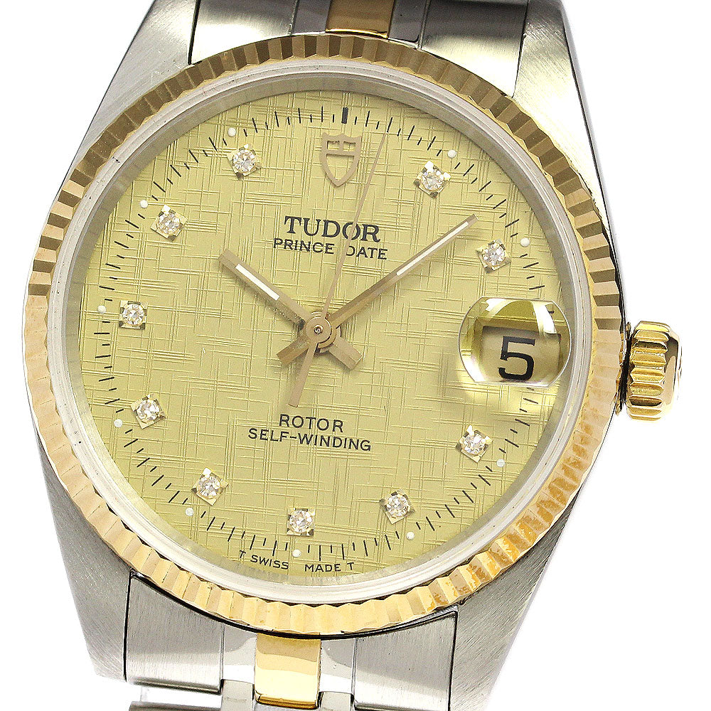 TUDOR Prince Date 72033 YG 2 tone 10P cal.2824-2 Automatic Boy's Watch_753516