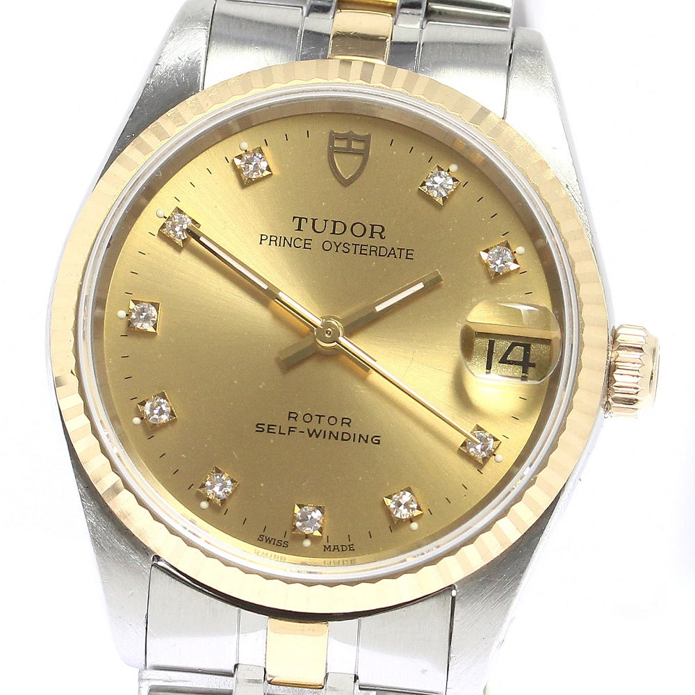 TUDOR Prince Oyster Date 72033 YG 2 tone 10P cal.2824-2 AT Boy's Watch_753529