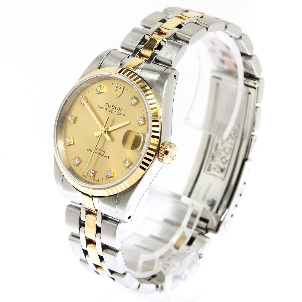 TUDOR Prince Oyster Date 72033 YG 2 tone 10P cal.2824-2 AT Boy's Watch_753529