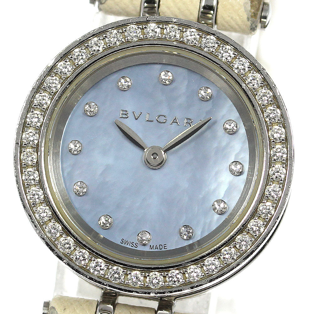 BVLGARI B-ZERO1 BZ23S Diamond Bezel Blue shell Dial Quartz Ladies Watch_754208