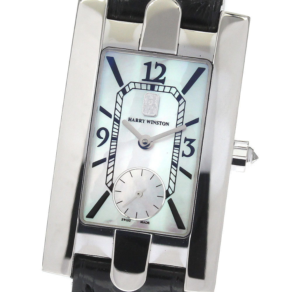 HARRY WINSTON Avenue 310LQW K18WG White shell Dial Quartz Ladies Watch_754227