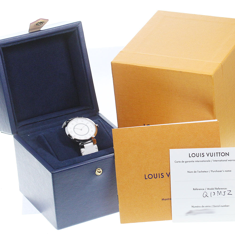 LOUIS VUITTON Tambour Slim MM Q13MJ 8P diamond Quartz Ladies Watch_755793