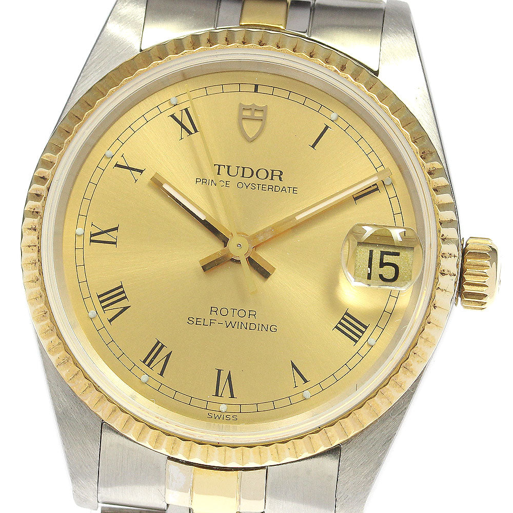 TUDOR Prince Oyster Date 72033 YG 2 tone Cal.2824-2 Automatic Boy's Watch_757021