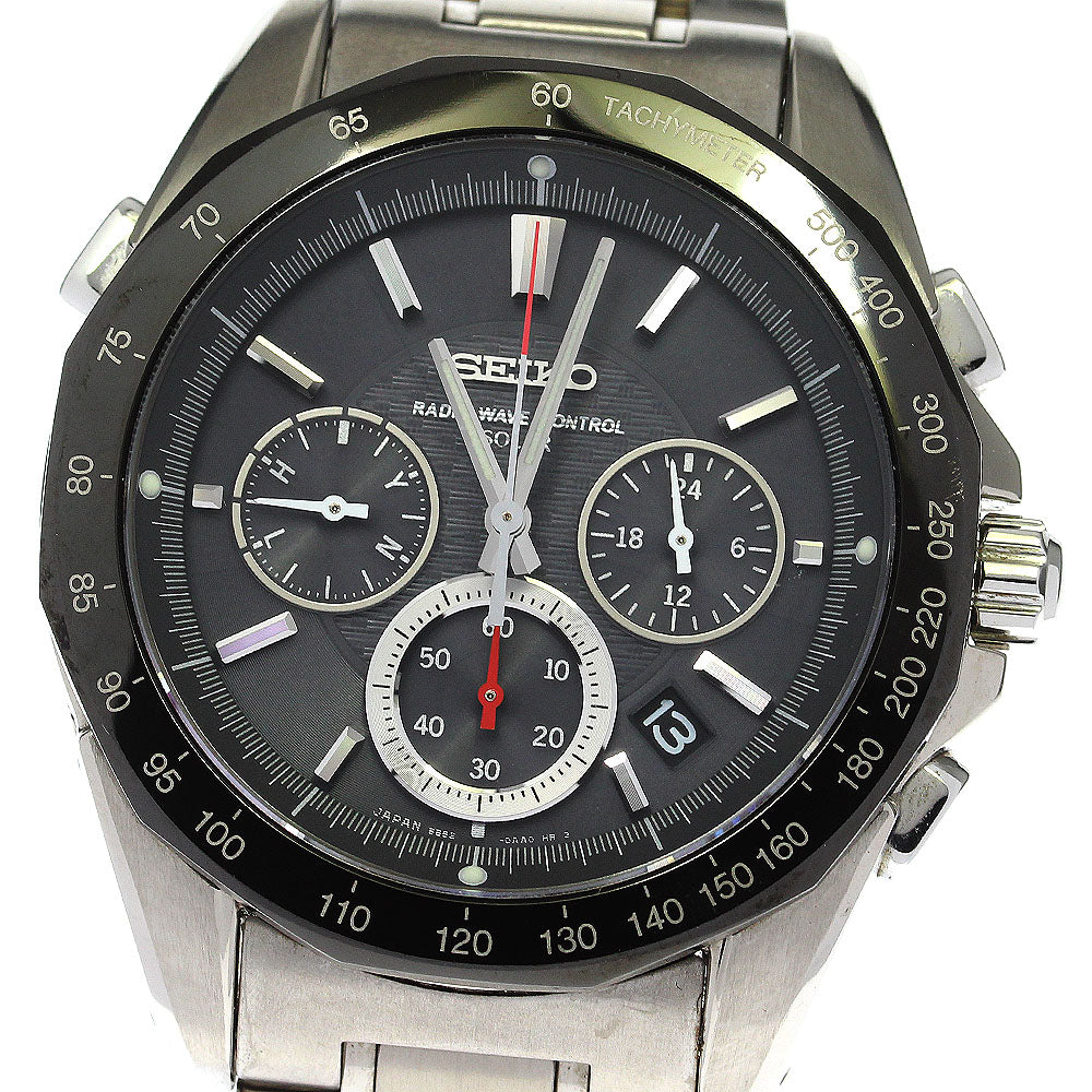 SEIKO Brights SAGA027/8B82-0AA0 Chronograph Solar Powered Radio Men's_758602